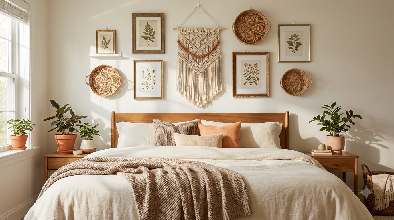 What Boho Gallery Wall Ideas Work Above a Bed? — Boho Gallery Wall Ideas for Renters 2026