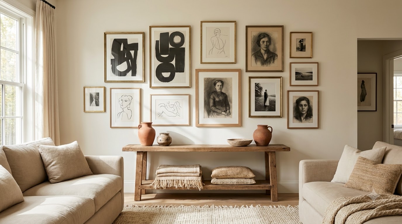 How Do You Mix Black and White Art Without It Looking Random? — Black and White Gallery Wall Ideas 2026