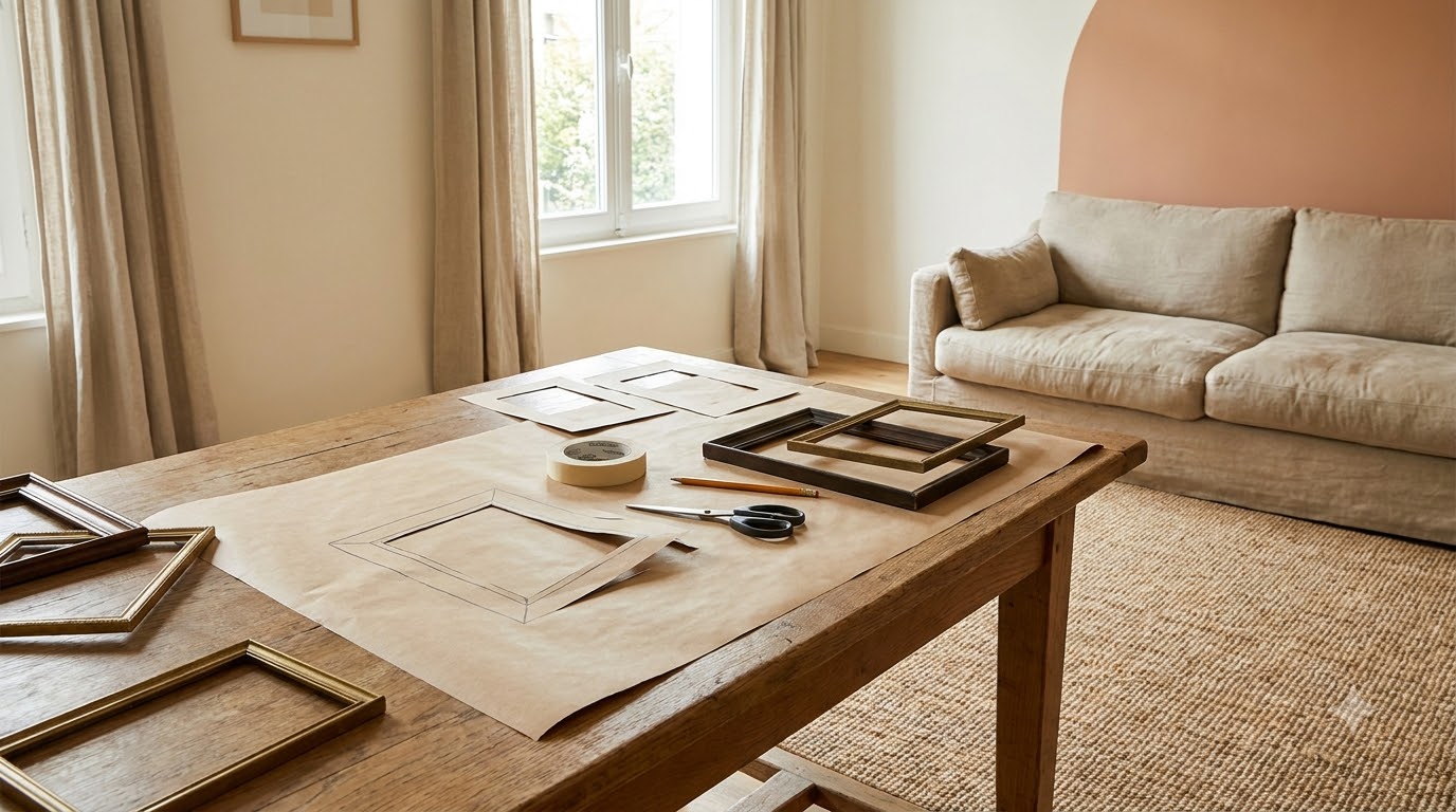 Step 4: Transfer to Paper Templates — How to Make a Gallery Wall in 7 Steps (No Damage, No Regrets)