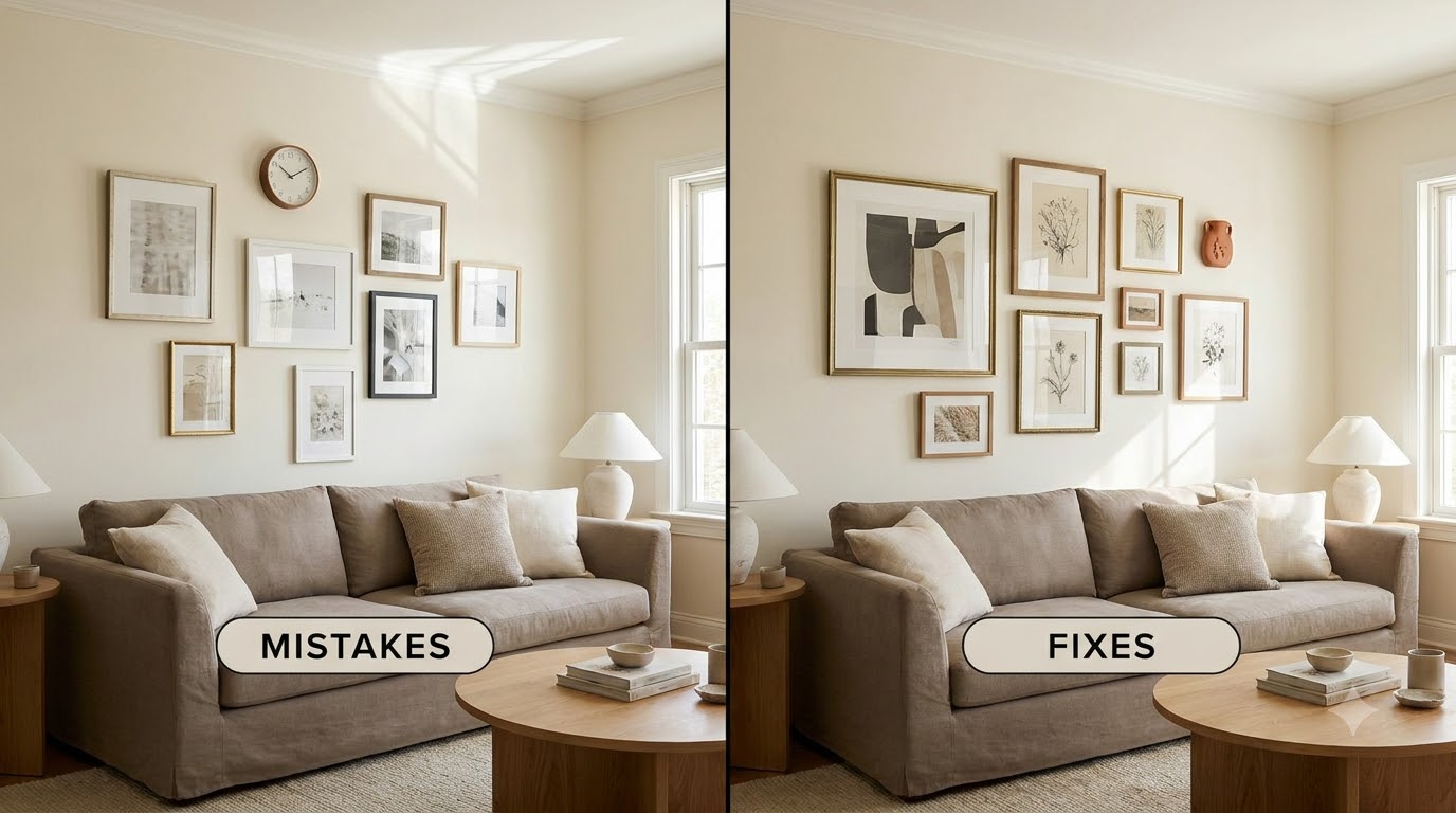 What Are the Most Common Gallery Wall Mistakes, and How Do You Fix Them? — Gallery Wall Ideas 2026: The Complete Guide (