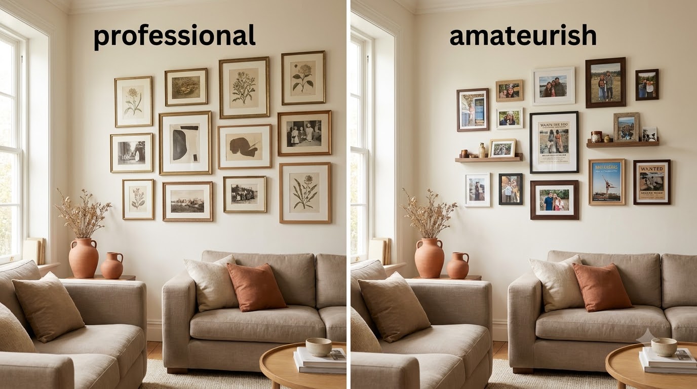 What Makes a Gallery Wall Look Professional vs. Amateurish? — Gallery Wall Ideas 2026: The Complete Guide (Every Style &