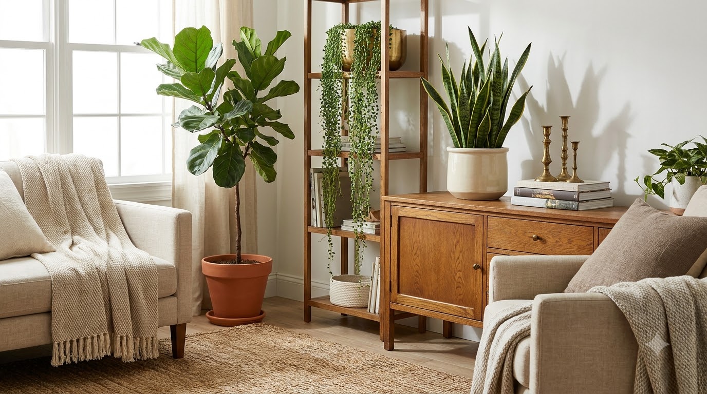 How to Combine All Three in One Space — Trailing vs Upright vs Statement Plants: Which Works Best in Each Room?