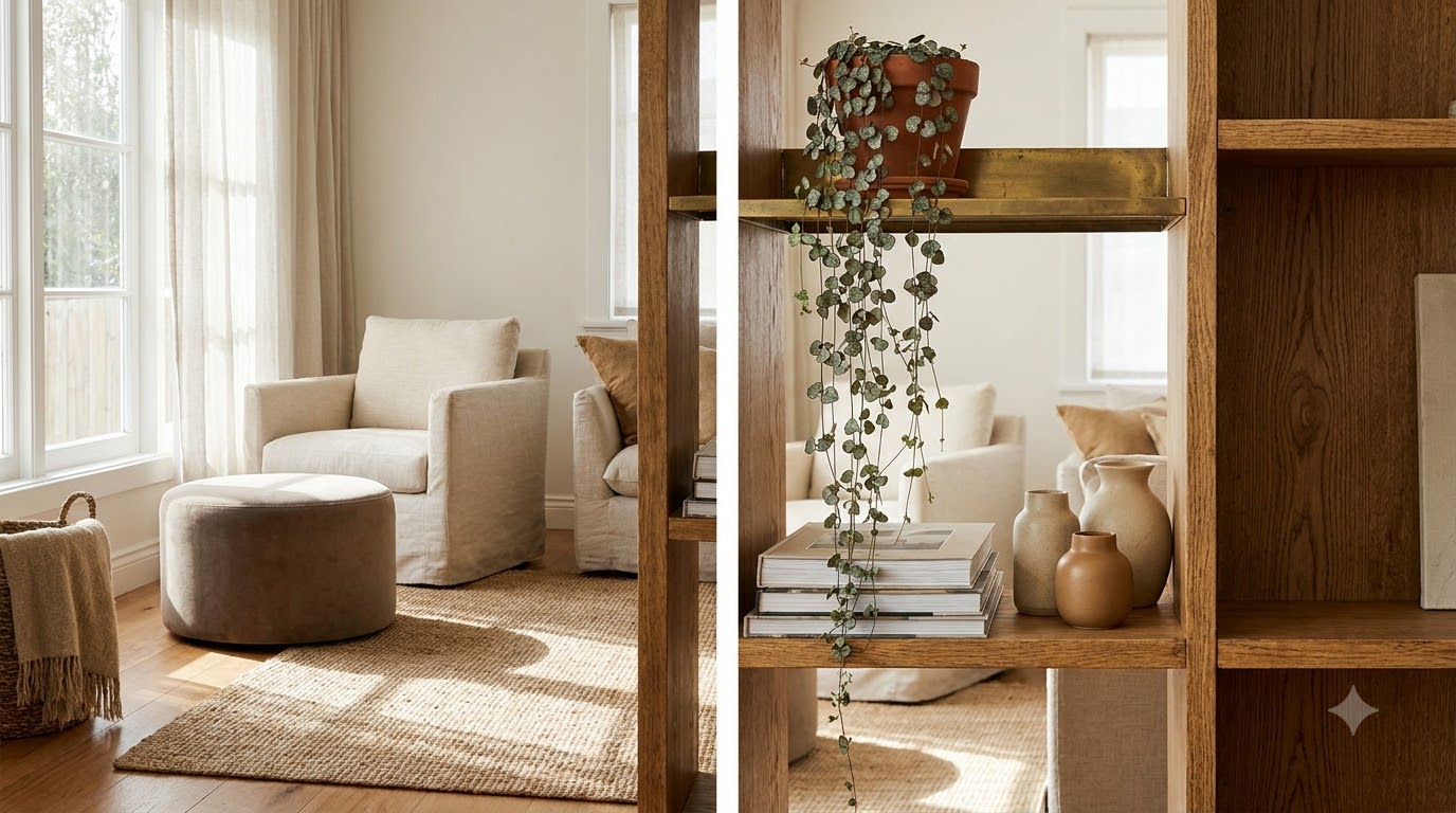 Technique 4: Place Trailing Plants at Elevation — How to Style Indoor Plants at Home: 7 Designer Techniques