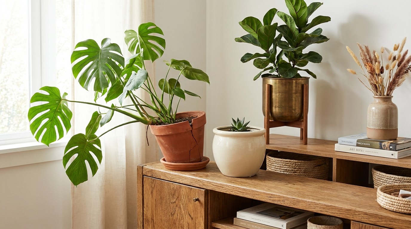 Mistake #3: Wrong Pot Size — 10 Indoor Plant Care Mistakes That Kill Your Decor Vibe (And How to Fix Them)