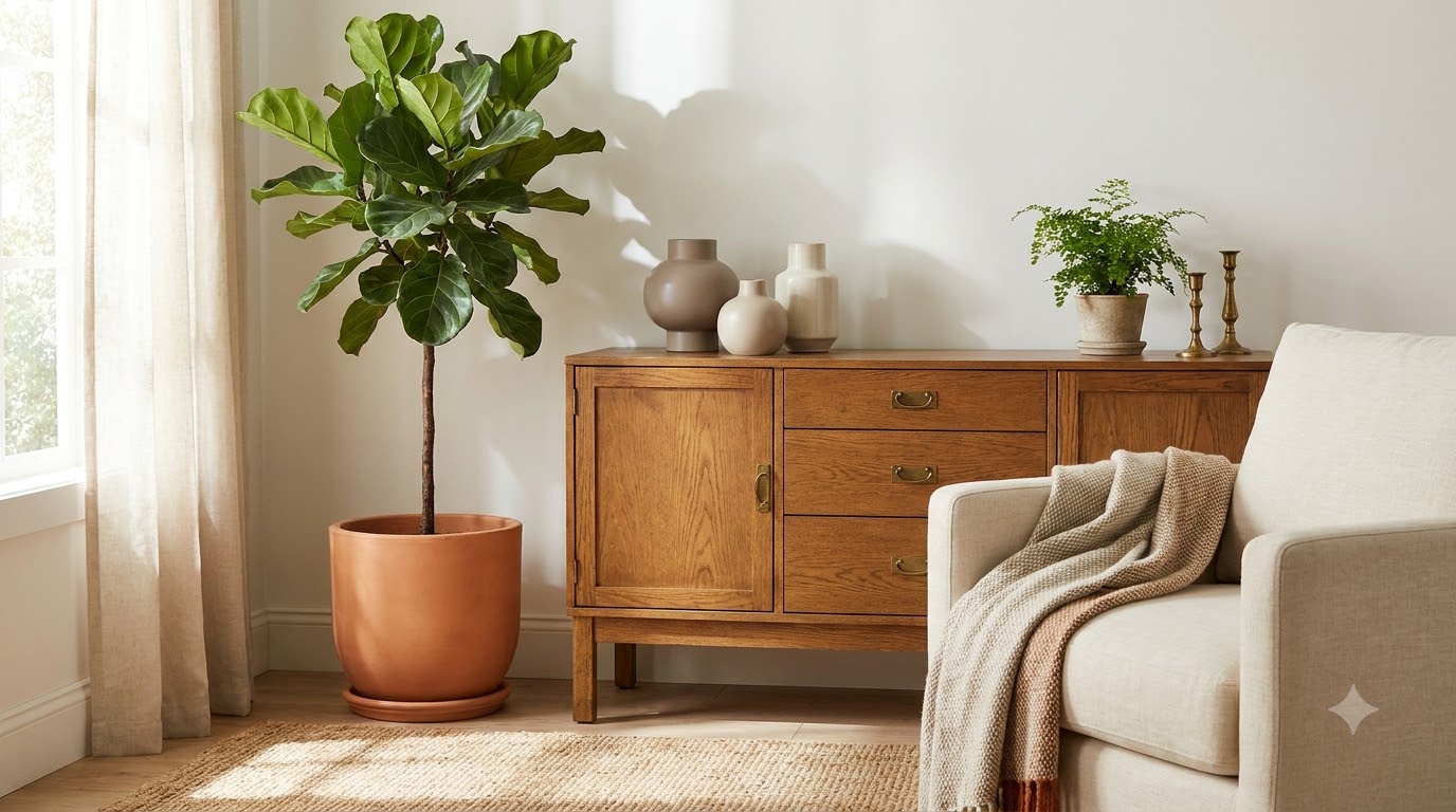 Plants and Accents: 2 Updates That Add Life — Living Room Refresh: 10 Updates Under $200 in One Weekend