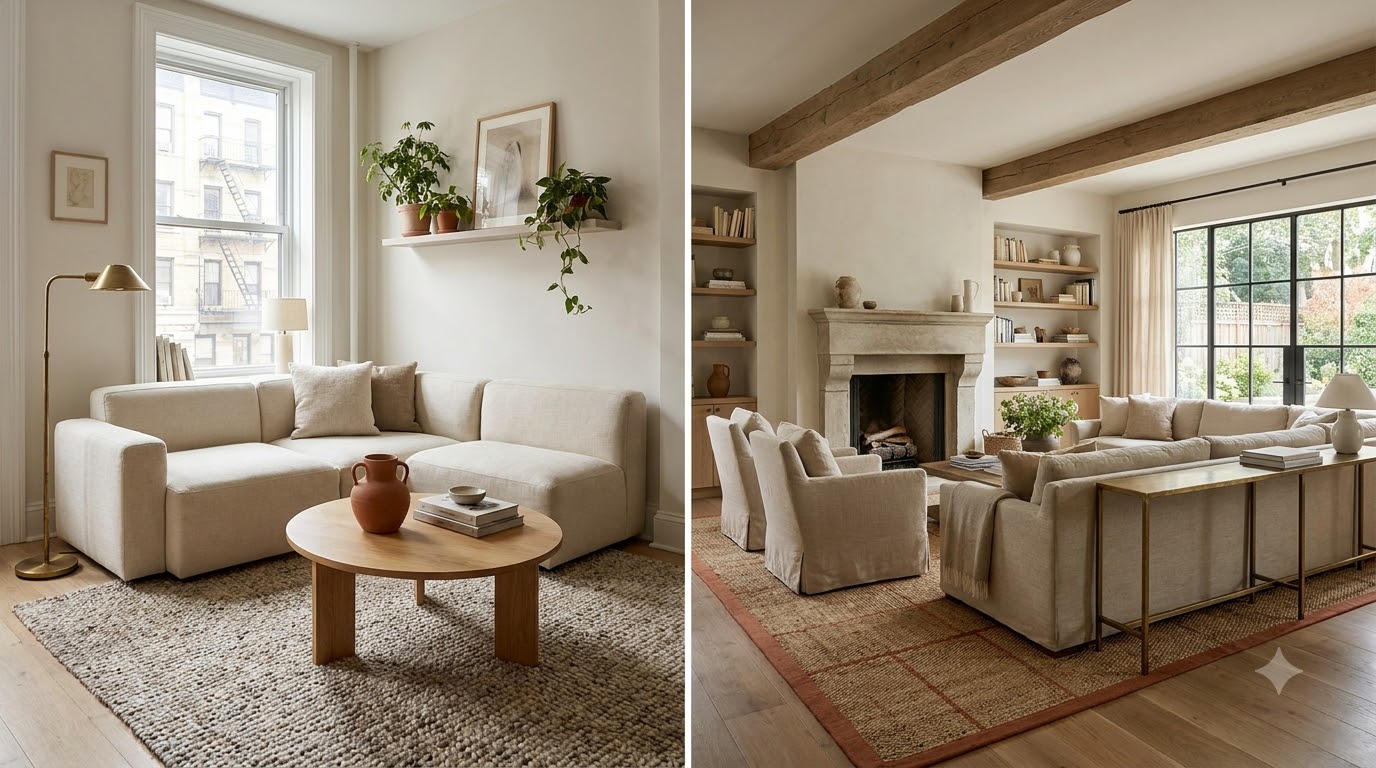 Difference 5 — Does the Renter Rule Change Every Decision? — Apartment Living Room vs House Living Room: Decor Differenc