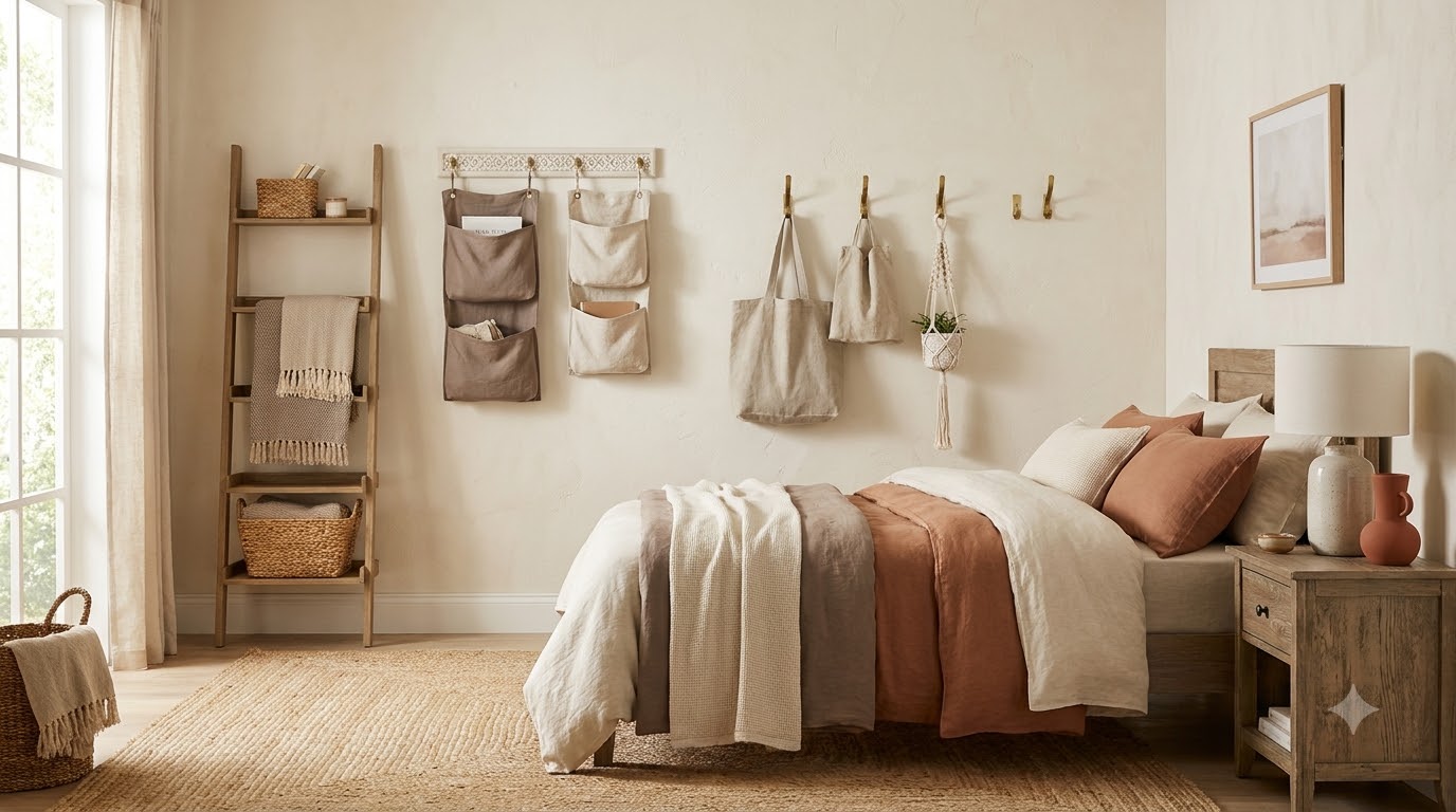 Can You Add Wall Storage Without Drilling? — Best Bedroom Storage Hacks for Renters (No-Drill Solutions)