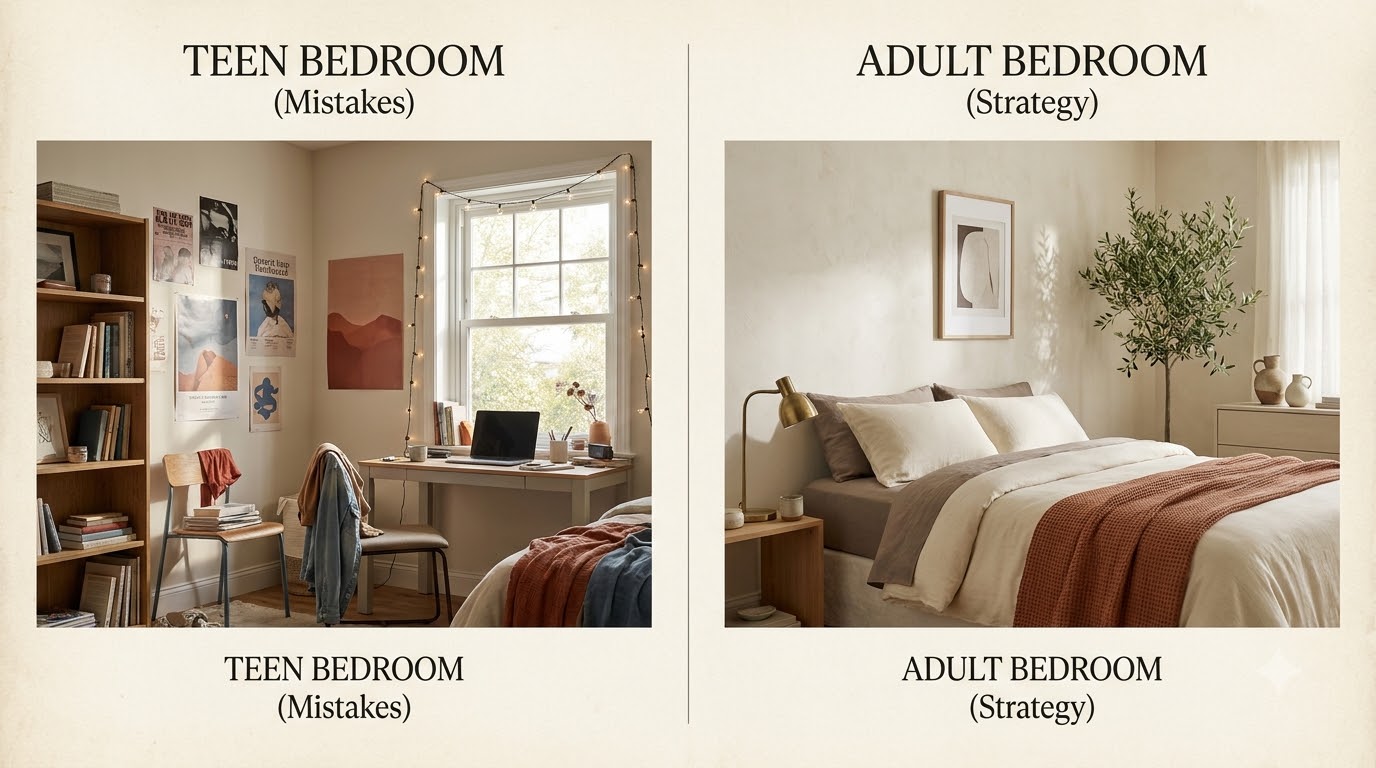 Common Mistakes By Life Stage — Teen Bedroom vs Adult Bedroom: Decor Strategy By Life Stage