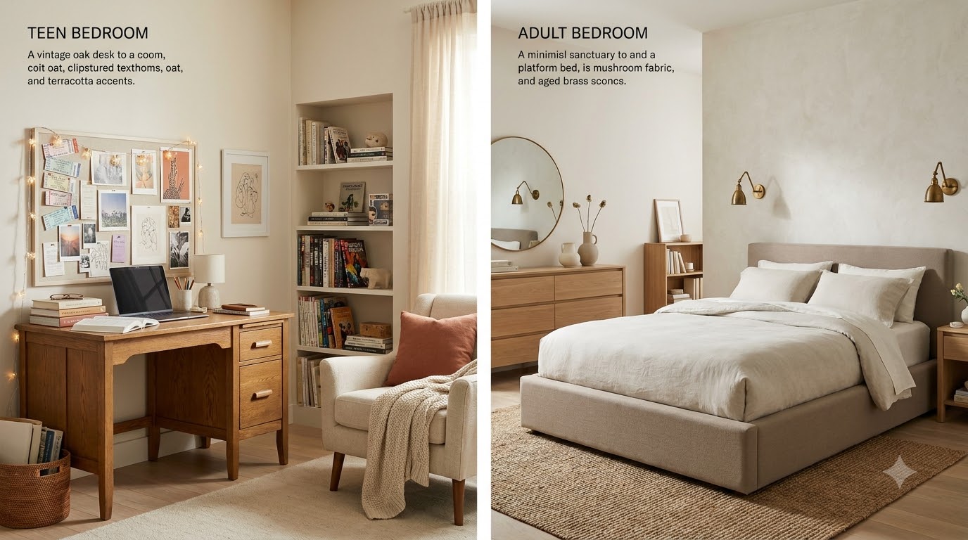 Teen Priorities vs Adult Priorities: The Key Differences — Teen Bedroom vs Adult Bedroom: Decor Strategy By Life Stage