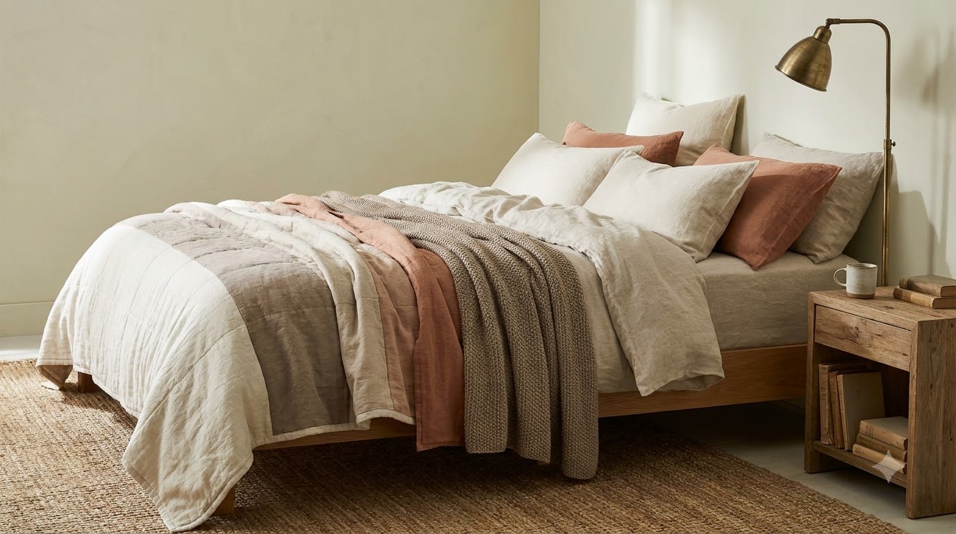Layer 3: The Quilt or Coverlet (Optional but Elevating) — Bedroom Layering Technique: Bedding, Throws, Pillows Without C