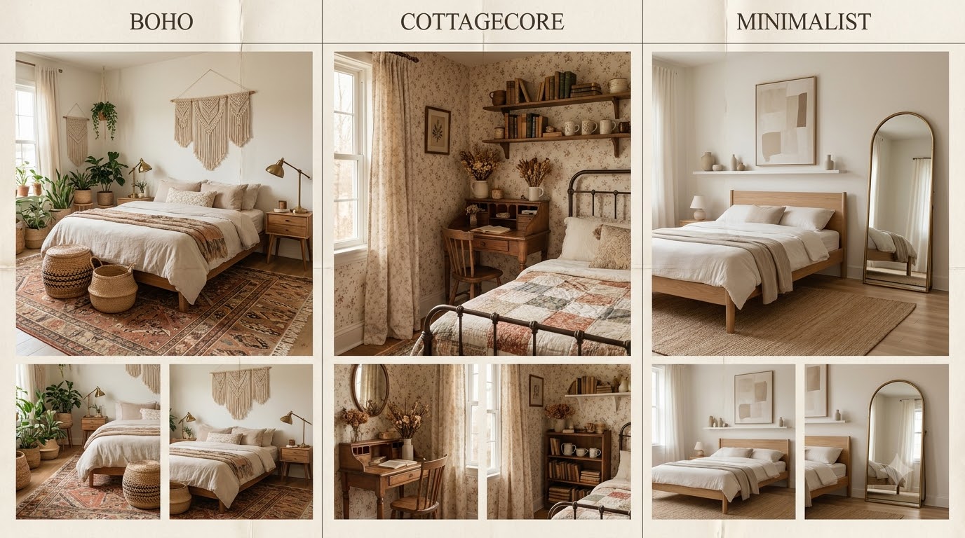 Quick-Decision Table — Boho vs Cottagecore vs Minimalist Bedroom: Pick Your Style