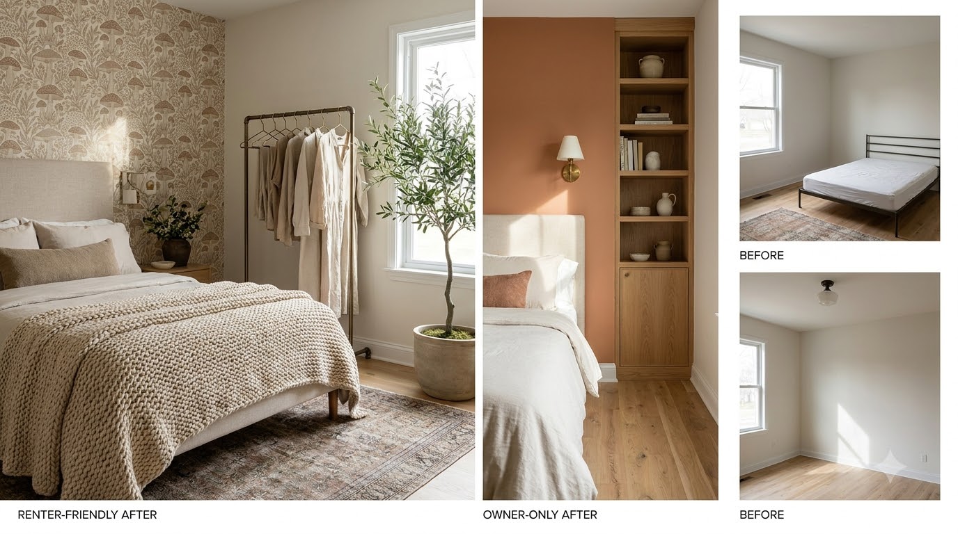 Renter-Friendly vs Owner-Only Moves — 25 Cozy Bedroom Before & After Transformations Under $300