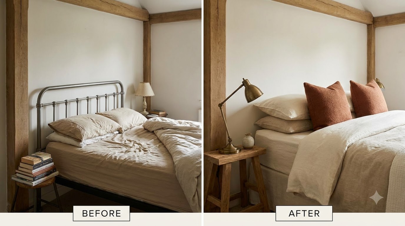 How to Pick Which Transformation to Try First — 25 Cozy Bedroom Before & After Transformations Under $300