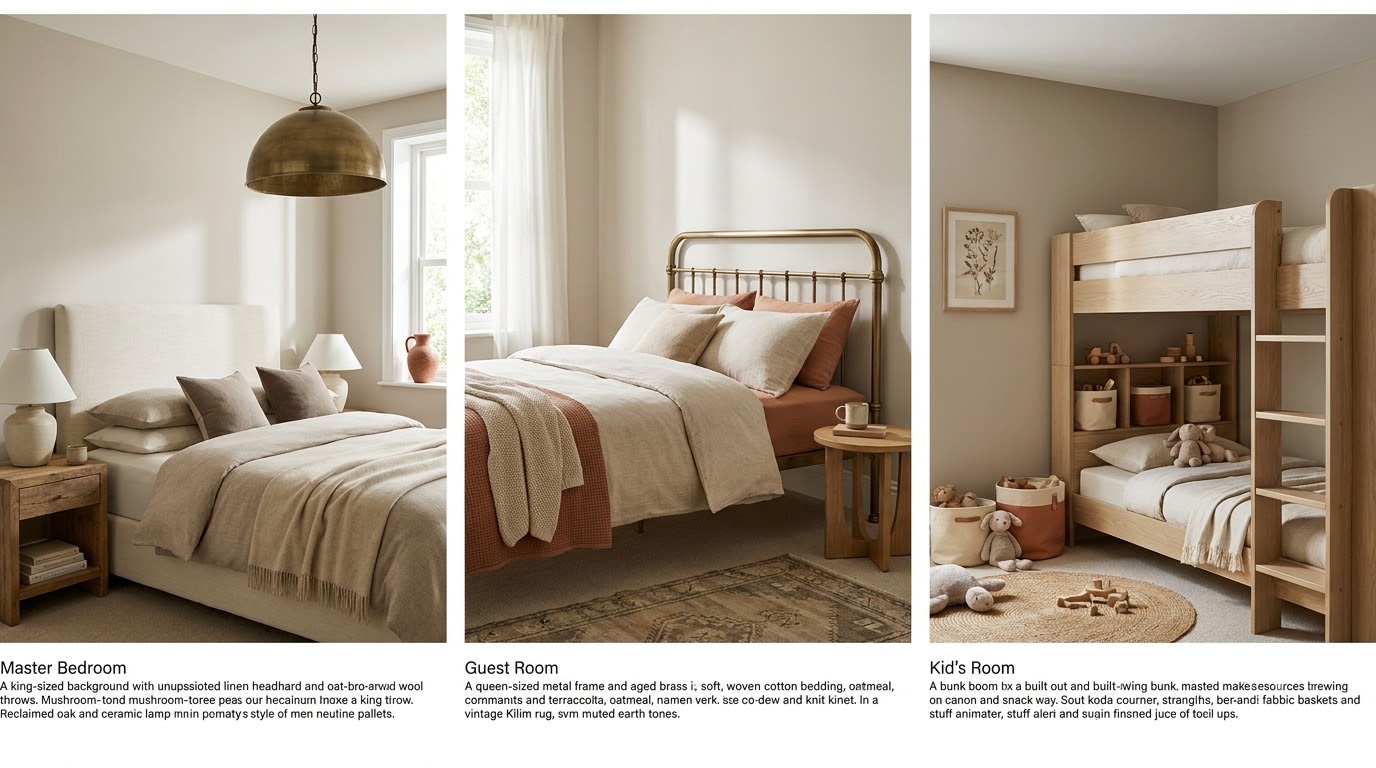 Materials Strategy Per Room — Master vs Guest vs Kid’s Room: Bedroom Style Variations