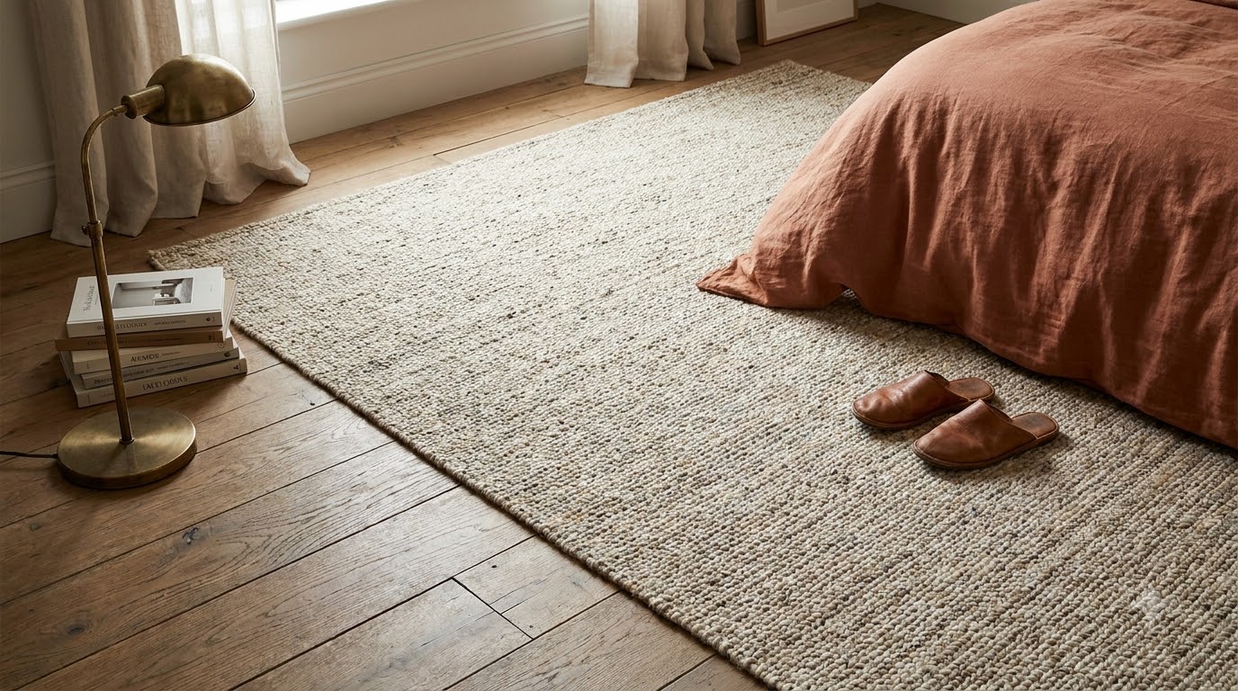 Step 6: Floor & Rug — How to Style an Aesthetic Bedroom in 7 Steps (Beginner)