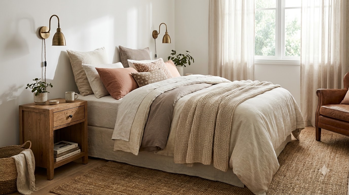 Bedding & Layering — 35 Aesthetic Bedroom Ideas That Look Designer (Renter)