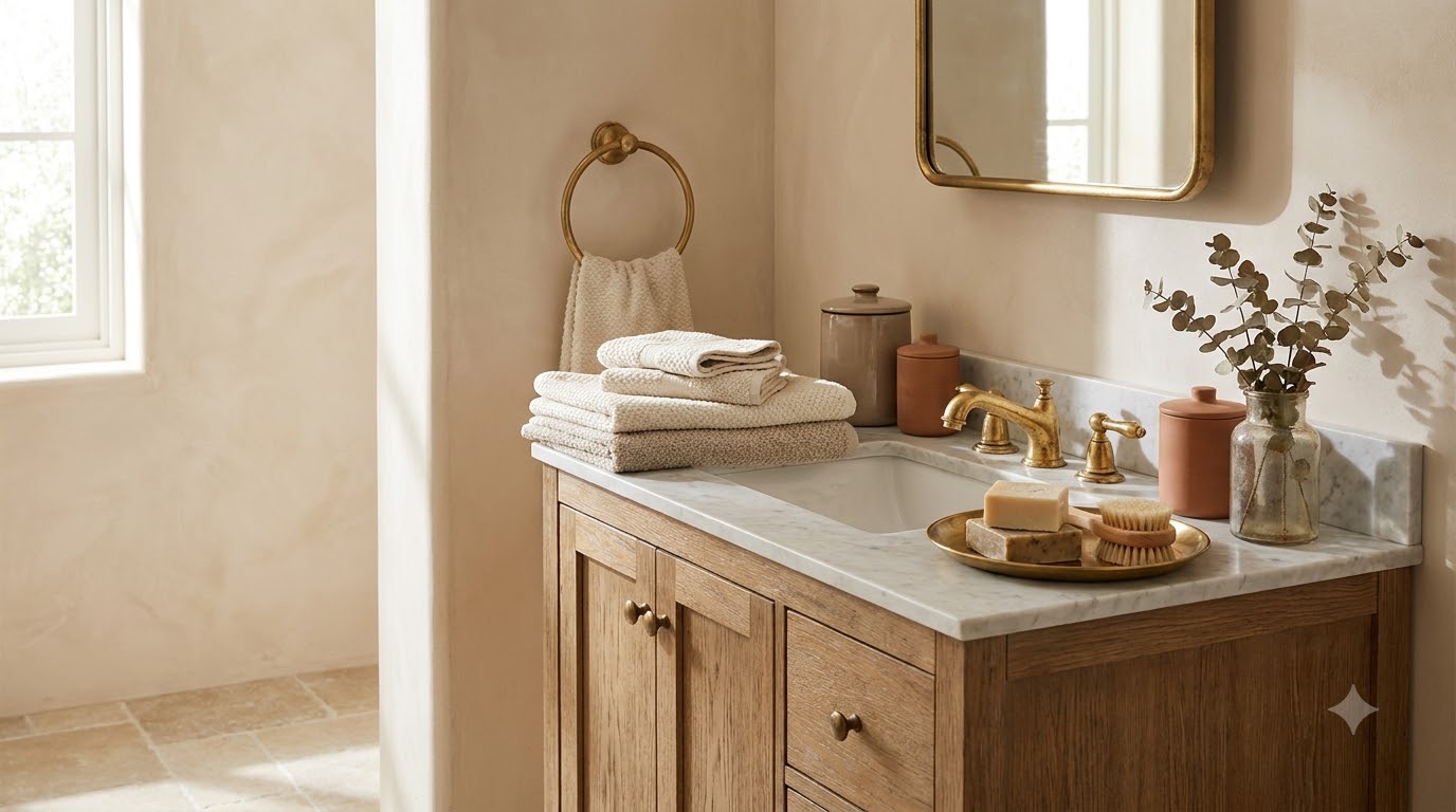 Vintage Gold Bathroom Picks — 30 Aesthetic Bathroom Decor Ideas for Every Style 2026