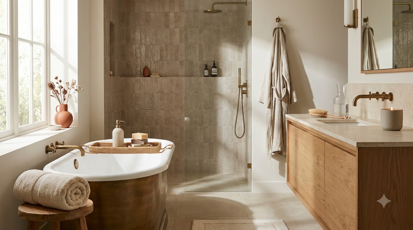What Makes a Bathroom Feel Like a Spa (or Hotel) — Spa Bathroom Setup: 8 Items to Recreate the Hotel Look