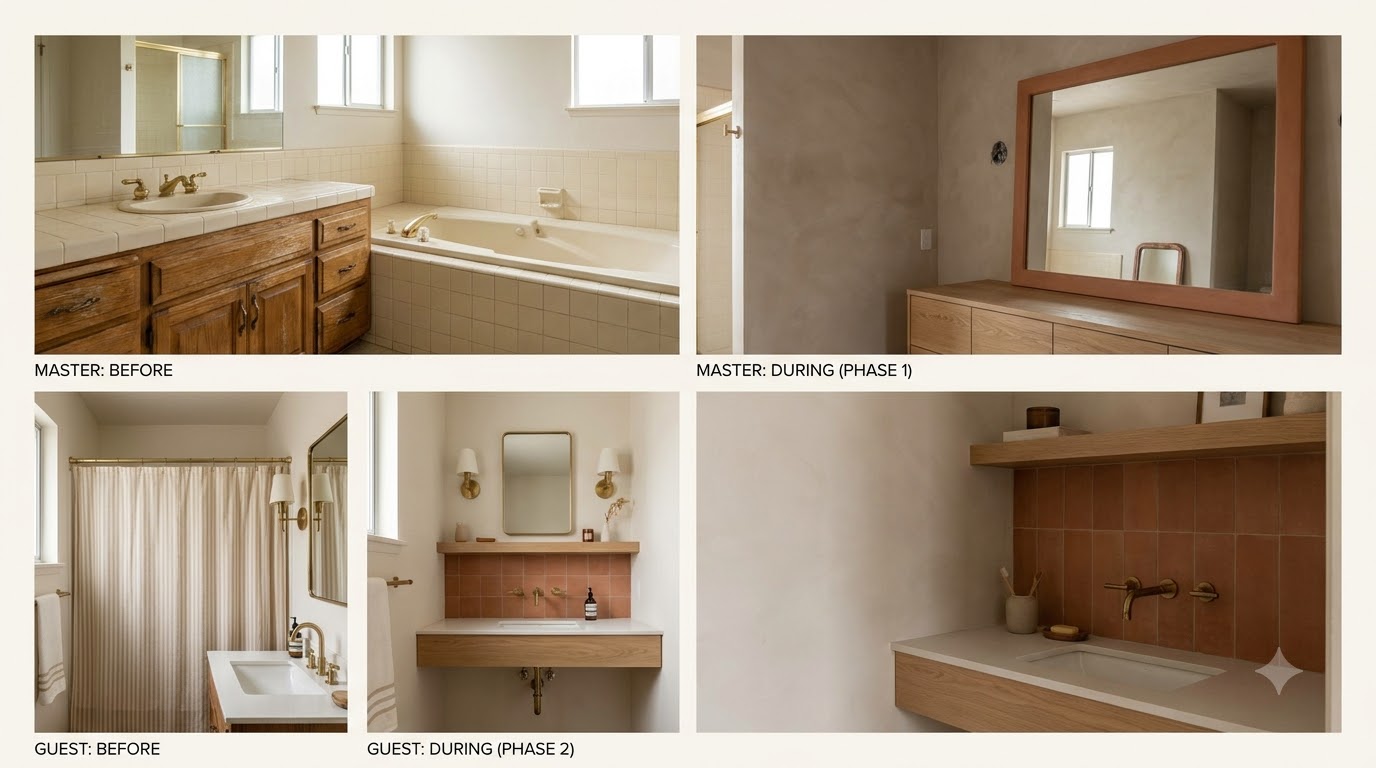 When to Renovate Each (Sequencing) — Master vs Guest Bathroom: How Decor Strategy Differs