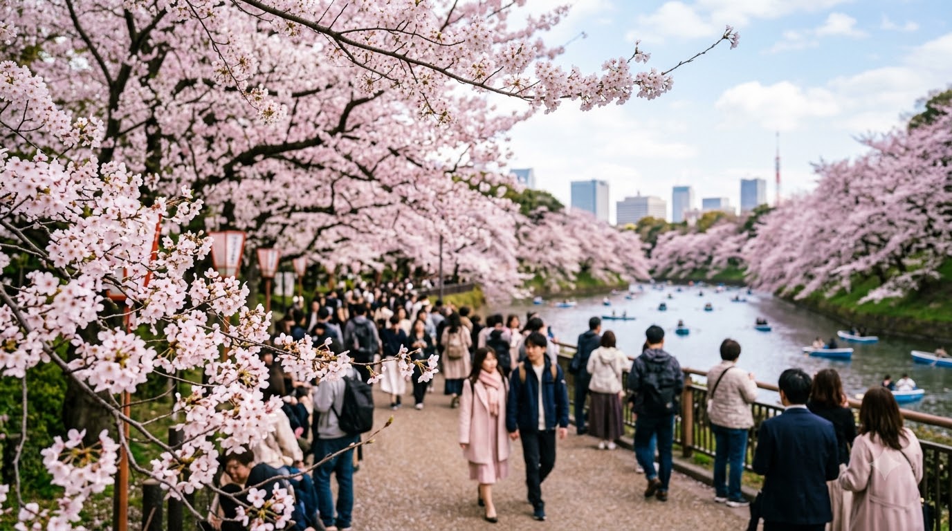 Spring in Tokyo (March–May): Cherry Blossom Season best time to visit Tokyo