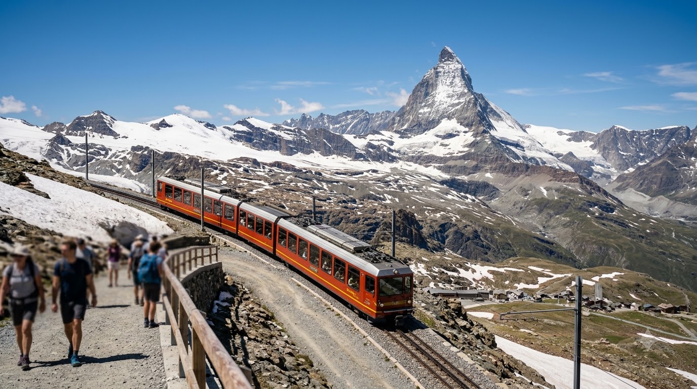 Ride the Gornergrat Railway for the classic Matterhorn view things to do in Zermatt