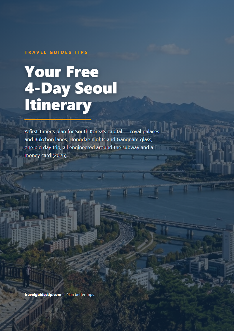 Seoul itinerary PDF cover