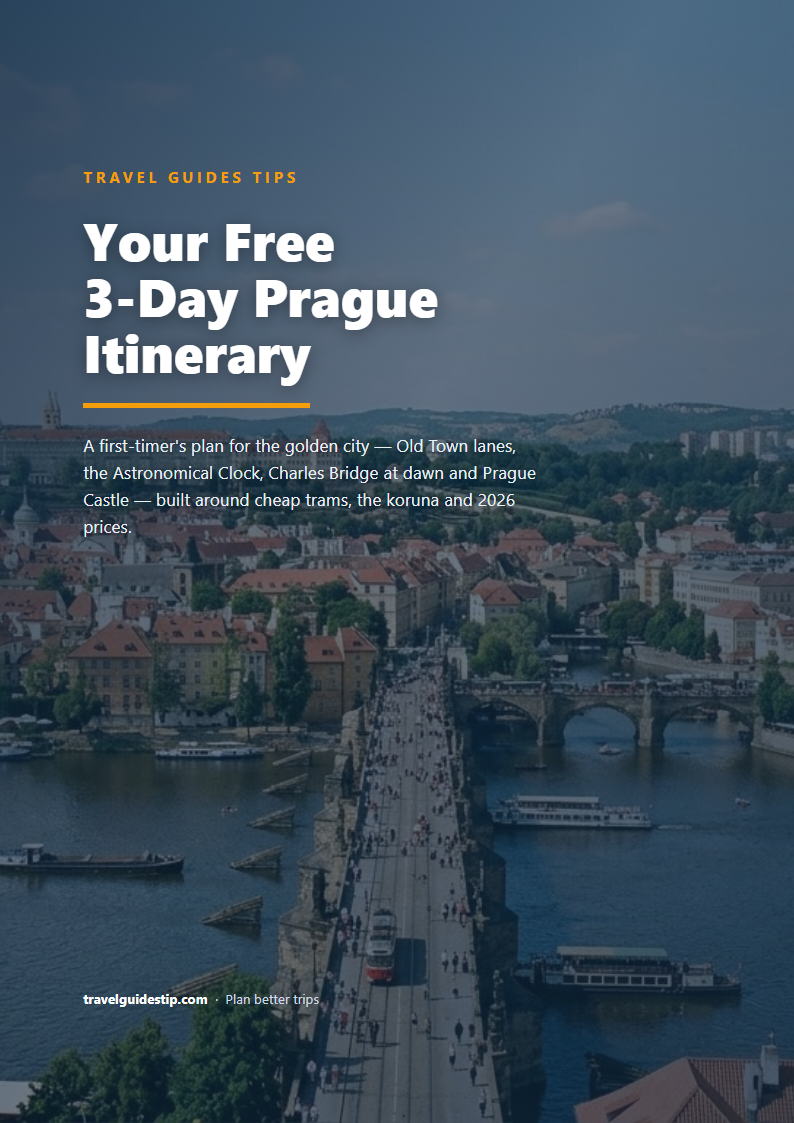 Prague itinerary PDF cover