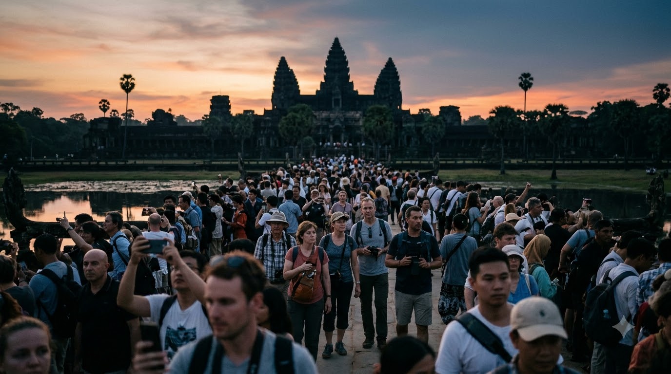 How bad are the crowds at sunrise? Angkor Wat sunrise