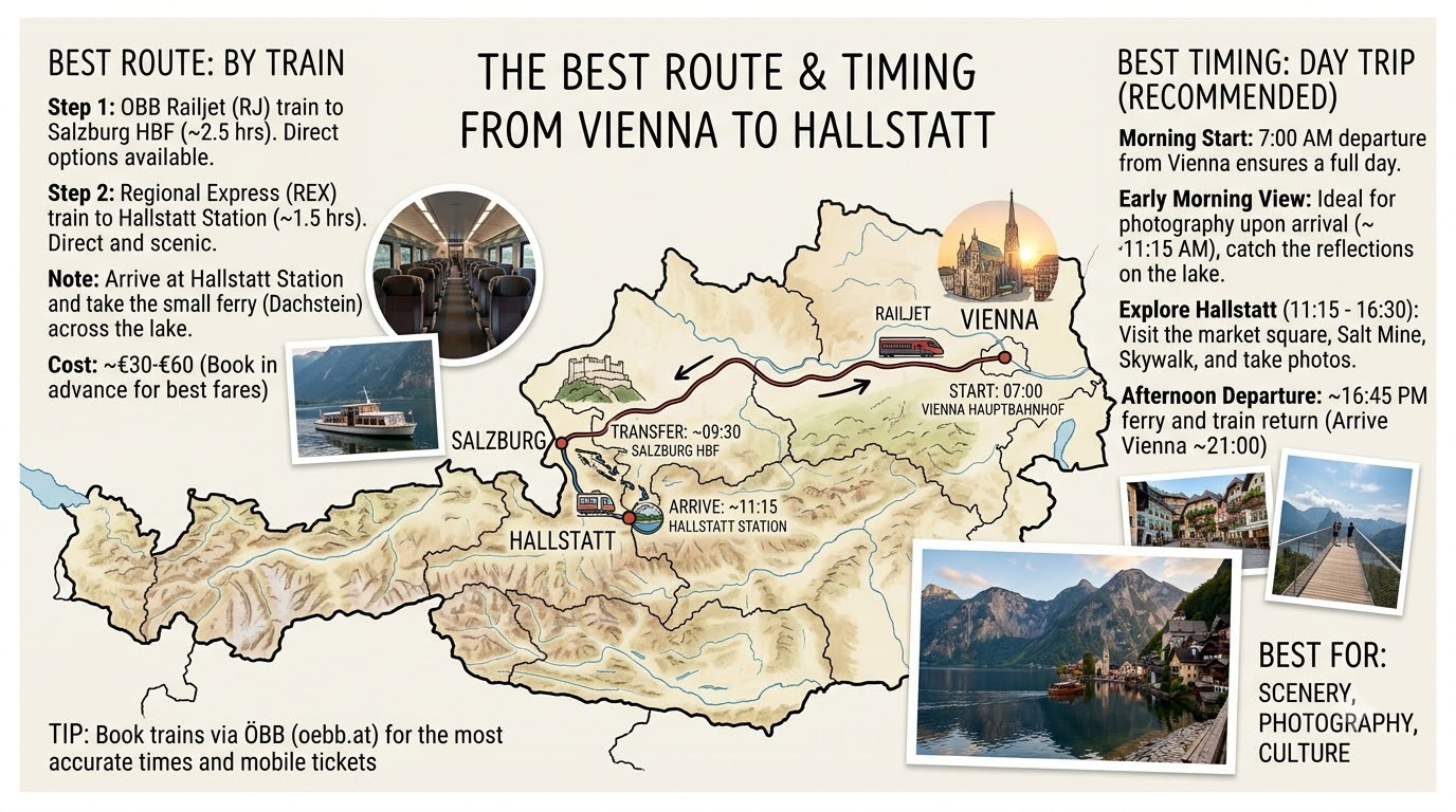 Best route and timing from Vienna Hallstatt day trip