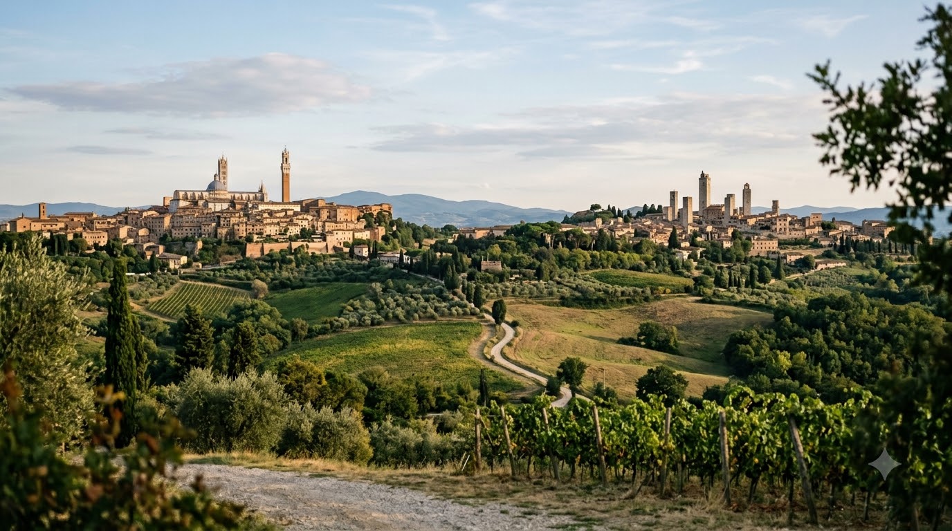 Siena and San Gimignano: the two towns to add first Tuscany travel guide