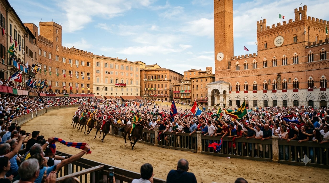 Siena: Gothic grandeur and the Palio best hill towns in Tuscany