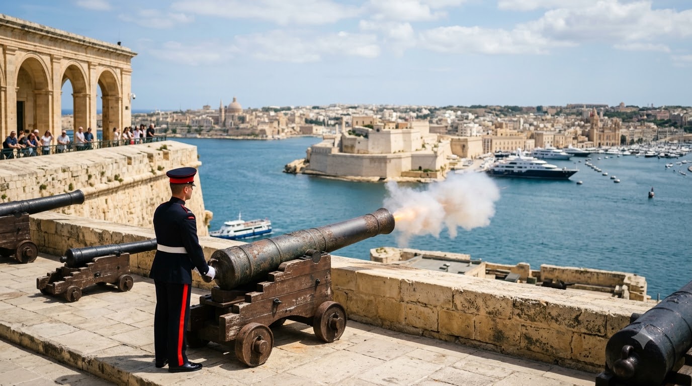 Upper Barrakka Gardens and the noon cannon things to do in Valletta
