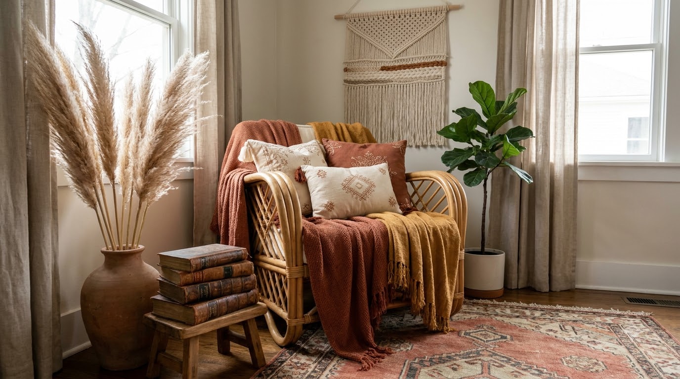 Three gray room palettes side by side — blush, mustard, and navy versions — search:"gray interior color combinations"