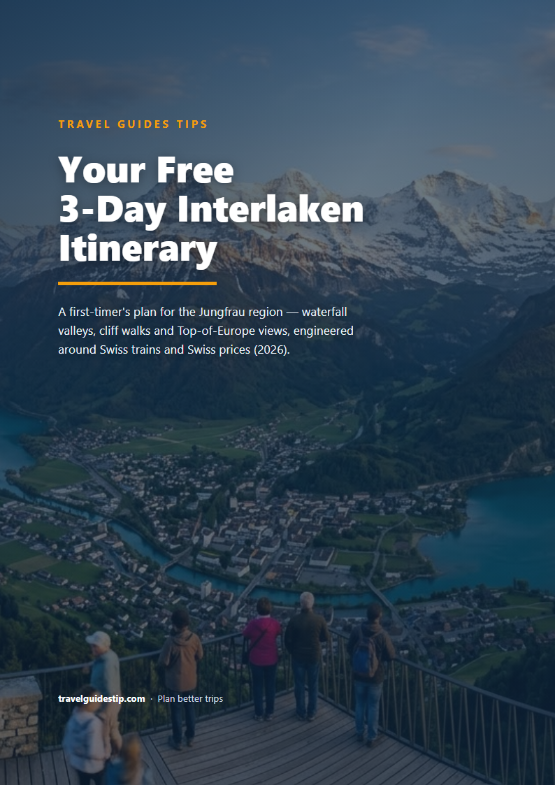 Interlaken itinerary PDF cover