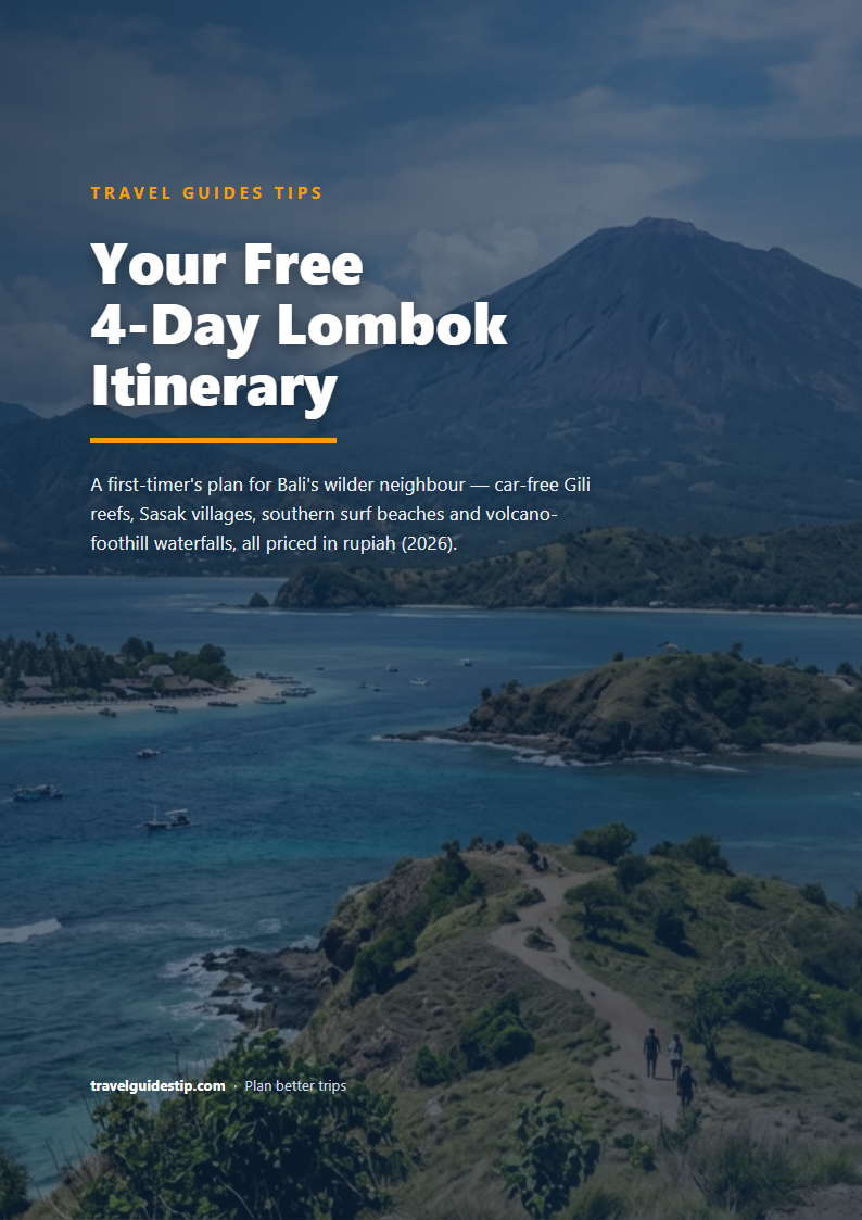 Lombok itinerary PDF cover