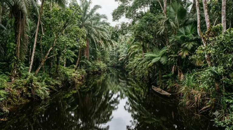 A rainforest canal at Tortuguero National Park in Costa Rica