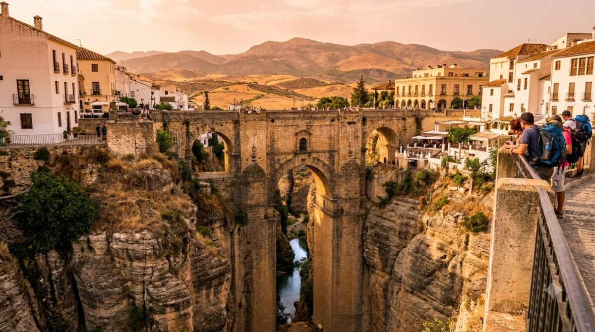 The Puente Nuevo bridge spanning the gorge at Ronda in southern Spain