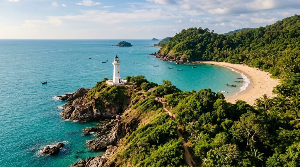 Lighthouse headland at Mu Ko Lanta National Park, Koh Lanta