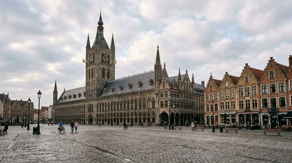 Cloth Hall on the Grote Markt in Ypres, a day trip from Bruges