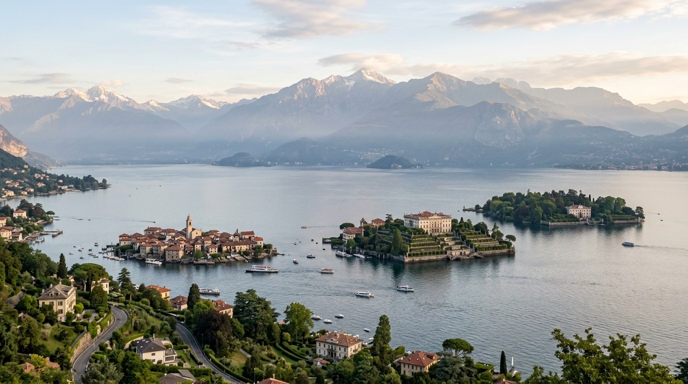 Borromean Islands including Isola Bella on Lake Maggiore, Italy