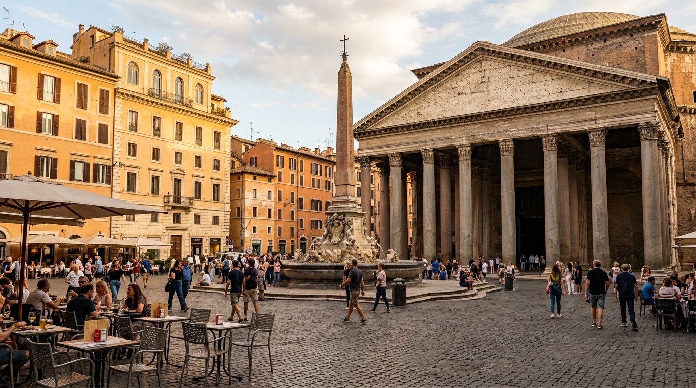 The Pantheon and Piazza della Rotonda in Rome