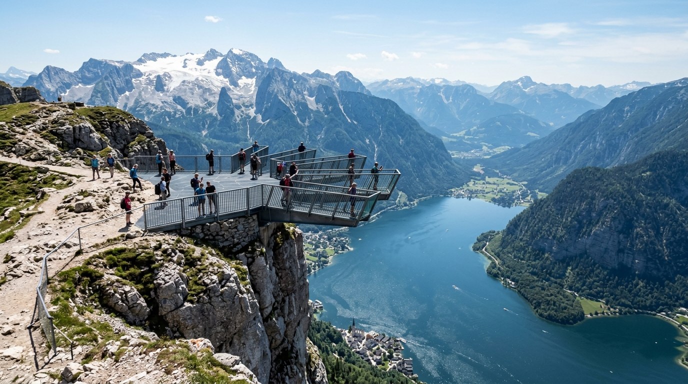 Dachstein 5 Fingers viewing platform above Lake Hallstatt