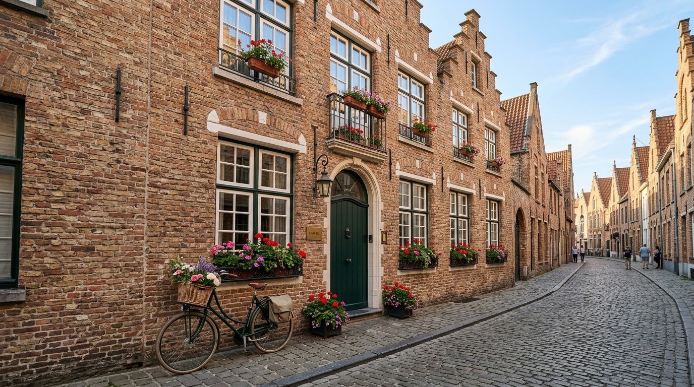Boutique hotel in a restored gabled townhouse in Bruges