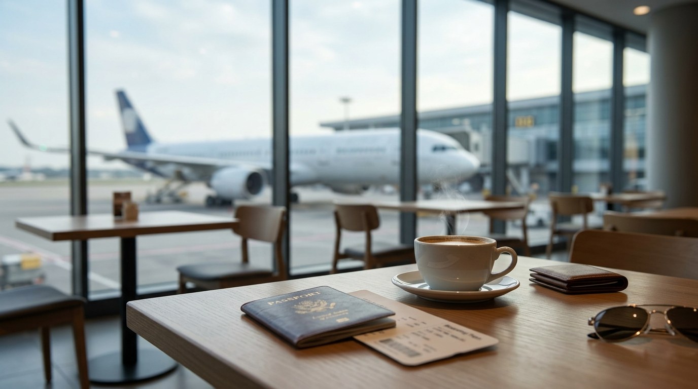 Passport at Noi Bai airport for entry to Hanoi, Vietnam