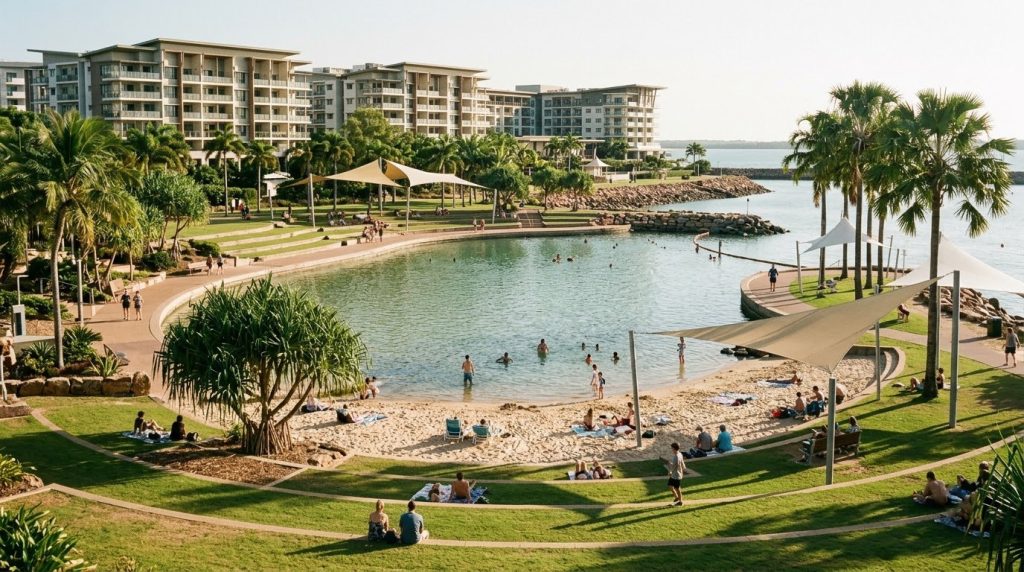 Swimming lagoon at the Darwin Waterfront precinct, Australia