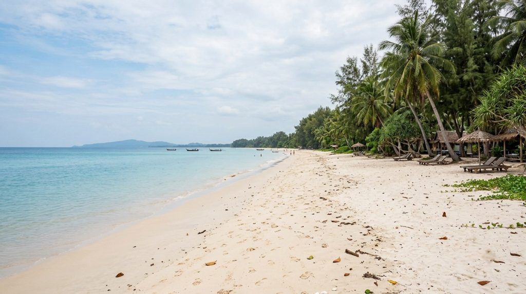 Long Beach on Koh Lanta, Thailand on a sunny day
