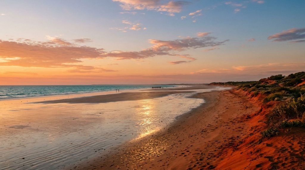 Cable Beach at sunset in Broome, Western Australia