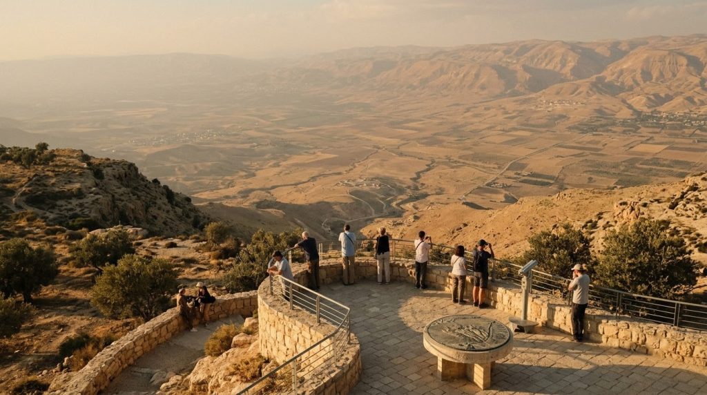 Viewpoint over the Jordan Valley from Mount Nebo, Jordan