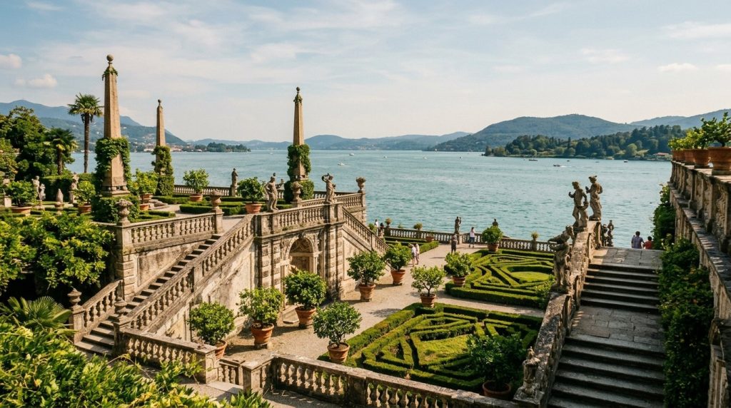 Terraced baroque gardens of Isola Bella on Lake Maggiore