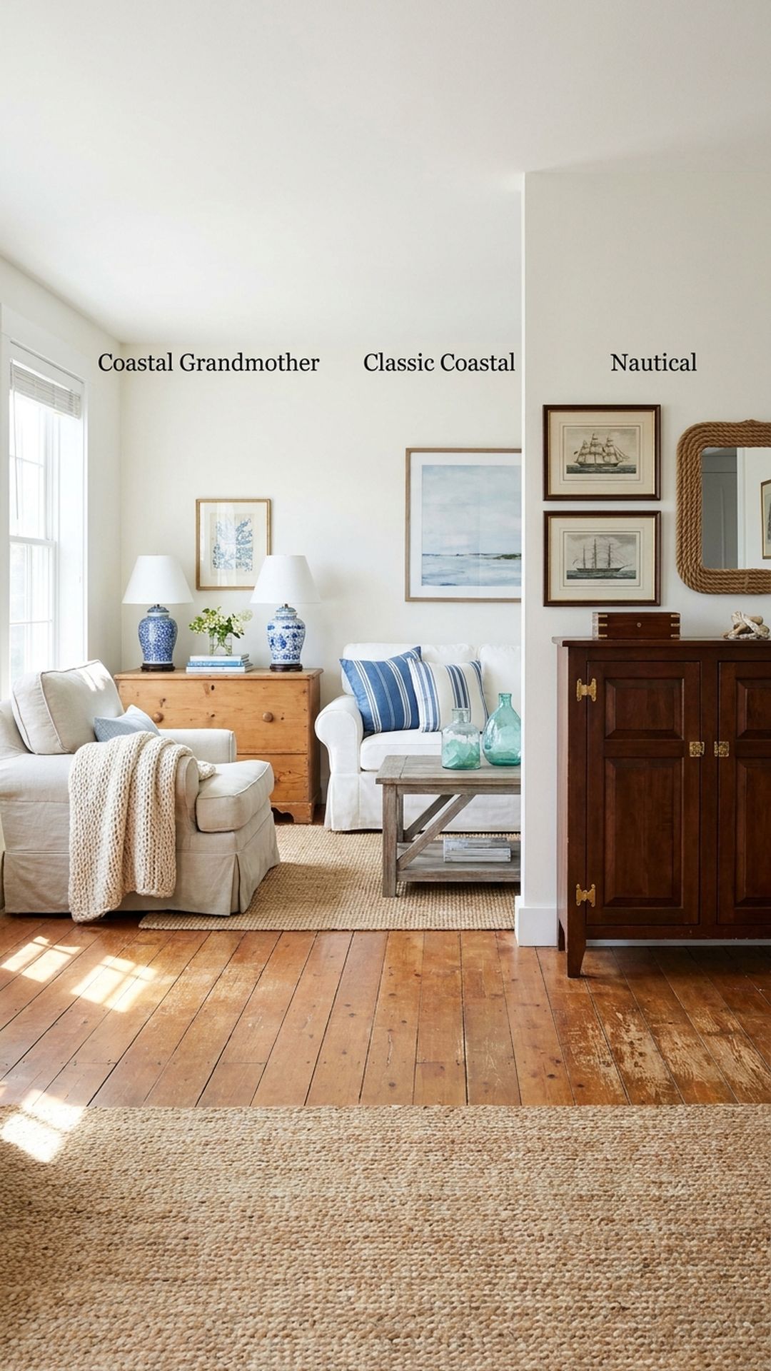 Coastal Grandmother vs Classic Coastal vs Nautical